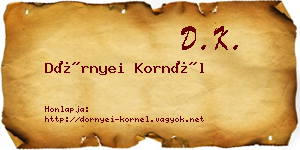 Dörnyei Kornél névjegykártya